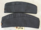 TWO (2) GERMAN ARMY SIDE SERVICE CAPS