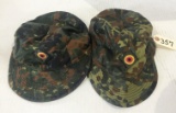 TWO (2) GERMAN ARMY FIELD CAPS.