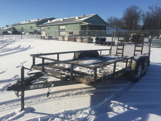 1999 7' x 16' Mid Atlantic flat trailer