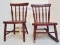 Two (2) Primitive Childrens Chairs