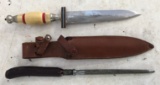 Knife in Sheath and Shaarpener