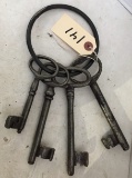 Set of four (4) Skeleton Keys