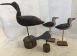 Four (4) Wood Hand Carved Shore Bords
