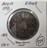1843 MEXICO, 8 REALS