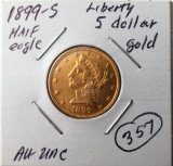 1899S US 5 DOLLAR GOLD,