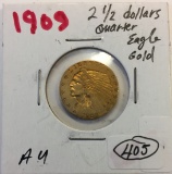 1909 2 1/2 DOLLARS, QUARTER EAGLE