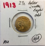 1913 2 1/2 DOLLARS, QUARTER EAGLE,