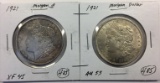 2-1921 MORGAN DOLLARS