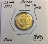 1997 CHINA 1/10 TROY OZ. GOLD PANDA