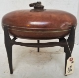 Antique Copper Fireplace Bed/Foot Warmer