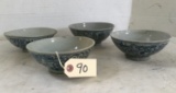 Four (4) Chinese Rice Bowls