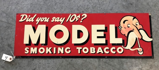 Model Smoking Tobacco Metal Sign