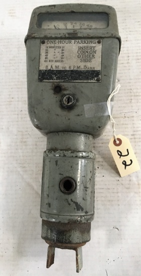 VERY EARLY " ONE HOUR" METAL PARKING METER.