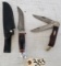FIXED BLADE KNIFE WITH SHEATH AND FOLDING KNIFE