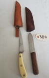 TWO (2) KNIVES WITH SHEATHS