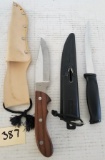 TWO (2) FIXED BLADE KNIVES WITH SHEATH'S