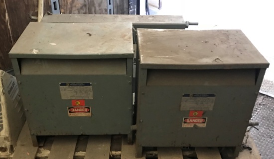 Two (2) Square D 3-Phase Insulated Transformers