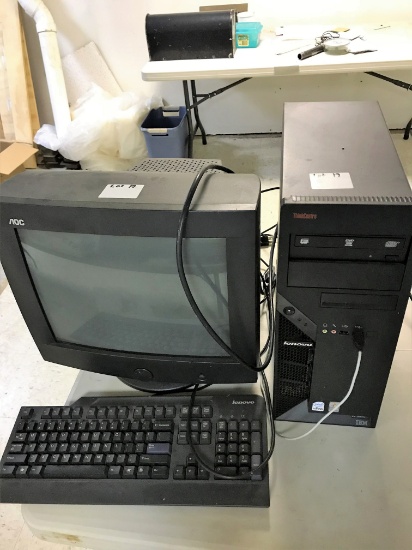 AOC monitor,Lenova tower & keyboard