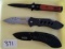 3 ASSORTED FOLDING KNIVES