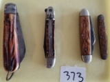 4 ASSORTED FOLDING KNIVES