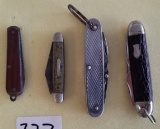 4 ASSORTED FOLDING KNIVES