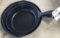UNMARKED CAST IRON SKILLETS