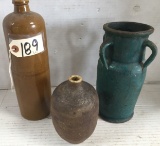3 POTTERY PIECES