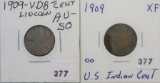 INDIAN CENT & LINCOLN CENT