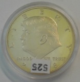 TRUMP GOLD PLATED TRIBUTE COIN