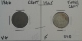 INDIAN CENT & 3¢ NICKEL