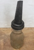 GLASS OIL BOTTLE WITH SPOUT
