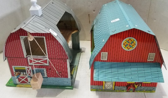 TOY TIN LITHO BARNS