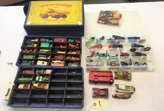 Matchbox & Hot Wheels Vehicles with Matchbox Case