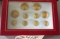 Lot of (10) bronze buttons