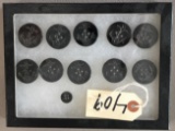 Lot of (11) buttons