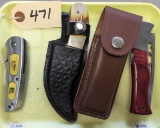 (3) Knives w/ (2) pouches