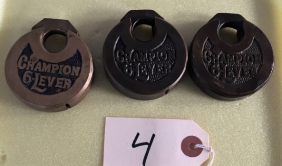 3 Champion, 6 Lever locks (no keys)