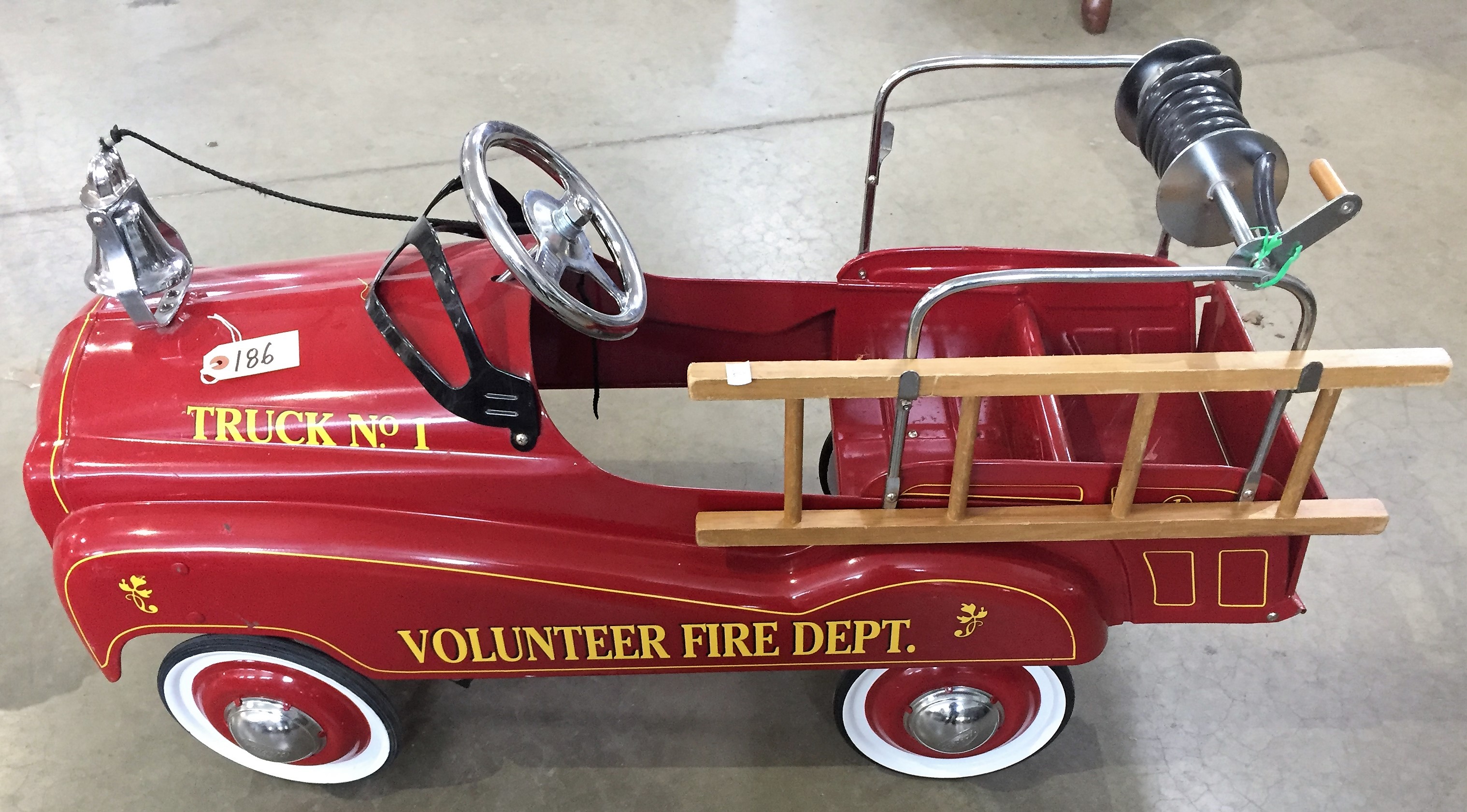 Vintage Volunteer Fire Dept. Truck No. 1 Pedal | Proxibid