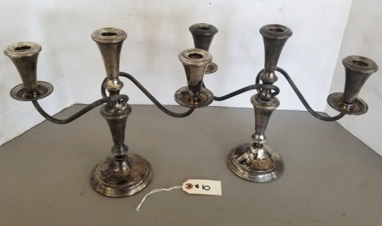 Sterling Whiting Weighted Candle Holders