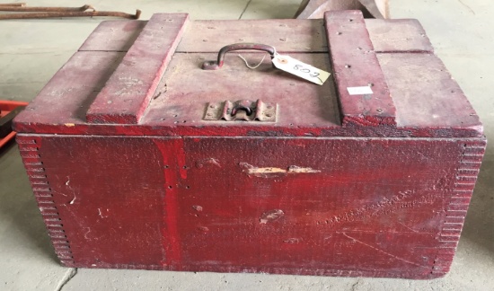 Early Wooden Primitive Toolbox