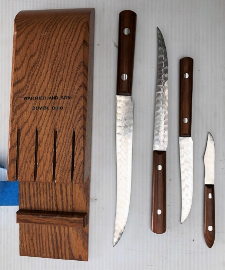 4 PC Warther Cutlery Wall Set