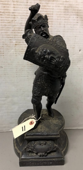 Vintage Metal Soldier Statue