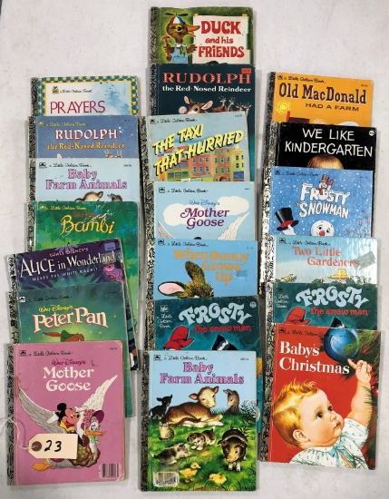 Lot of 20 Assorted Vintage Little Golden Books