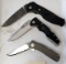 3 Assorted SOG Folding Knives