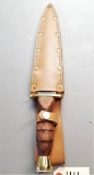 Fixed Blade Knife with Wooden Handle