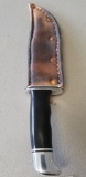 Buck Fixed Knife 119 USA w/ Custom Leather Sheath