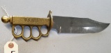 U.S. 1918 Brass Handled Fixed Blade Knife