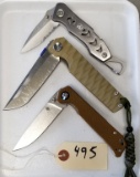 3 Assorted Folding Knives