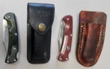 2 Buck Folding Knives with Cases