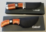 Pr of Brand New Cobalt Brand Fixed Blade Knives